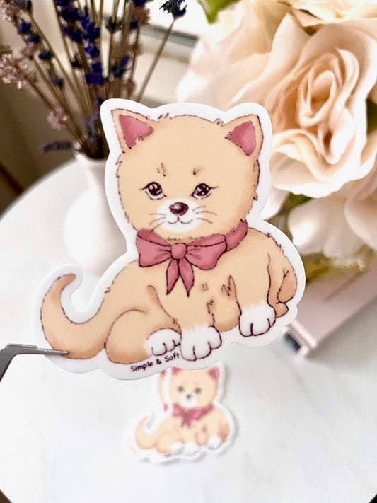 KITTY CAT WITH A BOW