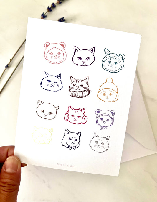 TWELVE KITTIES POSTCARD