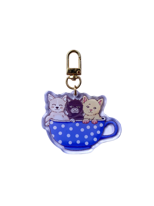 THREE KITTIES IN A TEA CUP